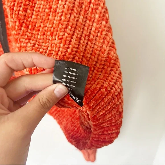 Lazy Oaf Red V-Neck Sweater Cardigan - Picture 6 of 6